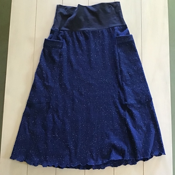 Rowan Grey Hemp Below Knee Passport Pocket Skirt XS NWOT - Picture 1 of 4